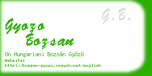 gyozo bozsan business card